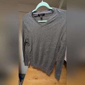 Banana Republic Charcoal V-Neck Sweater